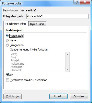 Za sljedeće skupine postupak se ponavlja i na taj se način izrađuje željeni broj skupina. Nazivi skupina Grupa1, Grupa2 itd.