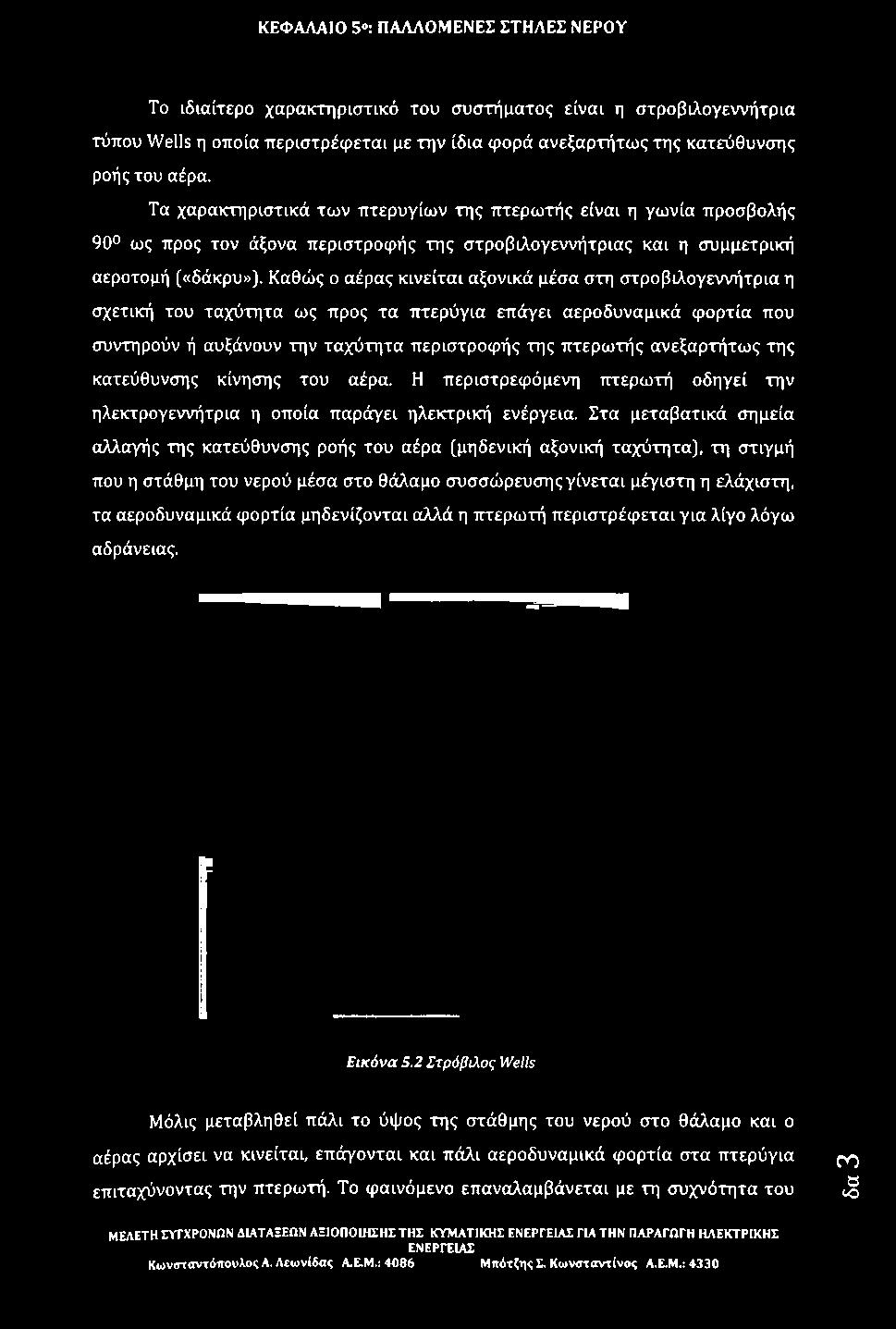 περιστροφής της πτερωτής ανεξαρτήτως της κατεύθυνσης κίνησης του αέρα. Η περιστρεφόμενη πτερωτή οδηγεί την ηλεκτρογεννήτρια η οποία παράγει ηλεκτρική ενέργεια.