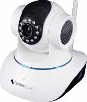 T6835WIP Έγχρωμη ρομποτική IP κάμερα, νυχτερινή λήψη έως 10 μέτρα, επικοινωνία WiFi/Ethernet και λειτουργία PnP. IP κάμερες Η νέα γενιά των ρομποτικών καμερών της Starcam.