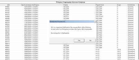 Με συνέχεια, προχωράµε στην επόµενη φάση της διαδικασίας, κατά την οποία γίνεται επανενηµέρωση του κόστους κινήσεων για όλες τις