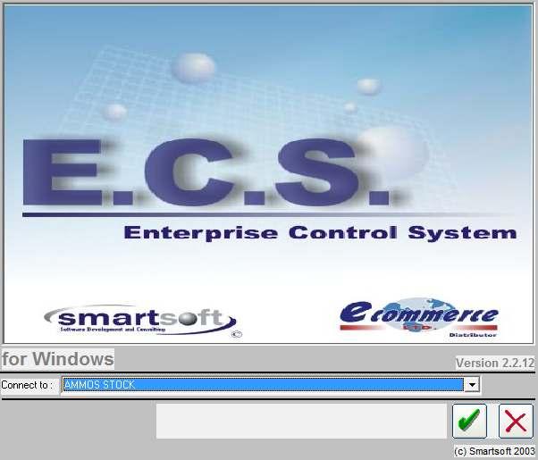 Enterprise Control System Είσοδος - Log in Εκτελώντας την κάθε εφαρµογή, ανοίγει η αντίστοιχη εικόνα, στην