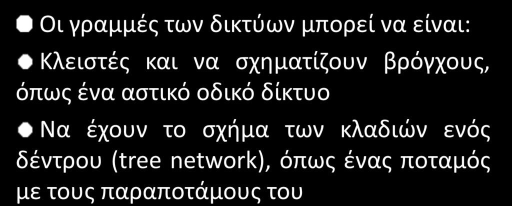 Αντικείμενα γραμμικών δικτύων - γραμμές Οι γραμμές σύνδεσης