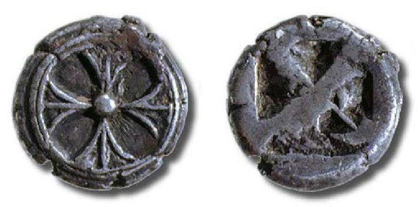 Κόρινθος, αργυρός στατήρας, 405-307 π.χ. Η Αθήνα έκοψε νομίσματα γύρω στο δεύτερο τέταρτο του 6ου αι. π.χ. με κάποια καθυστέρηση δηλαδή σε σχέση με τις άλλες πόλεις.