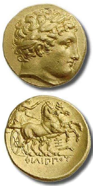 Το νόμισμα στην Μακεδονική Περίοδο Η πρόσβαση στον χρυσό και στον άργυρο ήταν ένα από τα μυστικά στα οποία οφείλοταν η εξαιρετική επιτυχία των Μακεδόνων υπό την ηγεσία του Φιλίππου Β' (359-336 π.χ.) και του γιου του Μ.