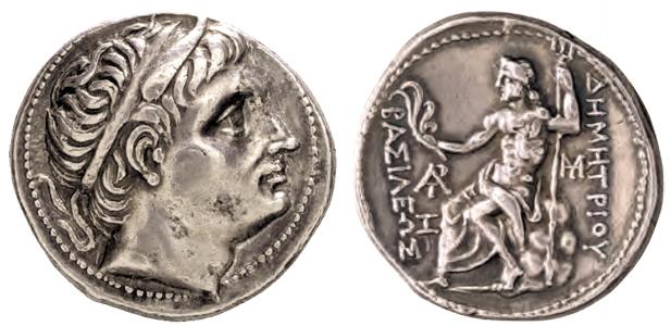 ), Λυσίμαχου, βασιλιά Θράκης μοναρχιών που είναι σήμερα γνωστές ως και Μ. Ασίας (306-281 π.χ.) με κεφαλή θεοποιημένου Μ. βασίλεια της ελληνιστικής περιόδου. Αλεξάνδρου, με κέρατα Άμμωνος Διός.