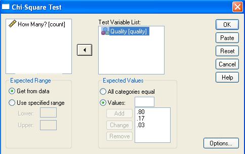 categories equal ή σημειώνουμε στο Values τα