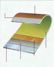 Polyvinylidene-Fluoride (PVDF) > Αυξηµένη αντιδιαβρωτική προστασία > Αυξηµένη προστασία ακτινοβολίας «UV» 25µm ~ 50µm reverse side ΠΡΟΣΤΑΣΙΑ ΕΛΑΣΜΑΤΟΣ: Επιψευδαργύρωση εν θερµώ Ζ100 (100gr/m2) ~ Ζ275