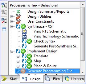 Πατώντας Generate Programming File, δημιουργείται το αρχείο bitstream που θα φορτωθεί στο chip. 5.1.