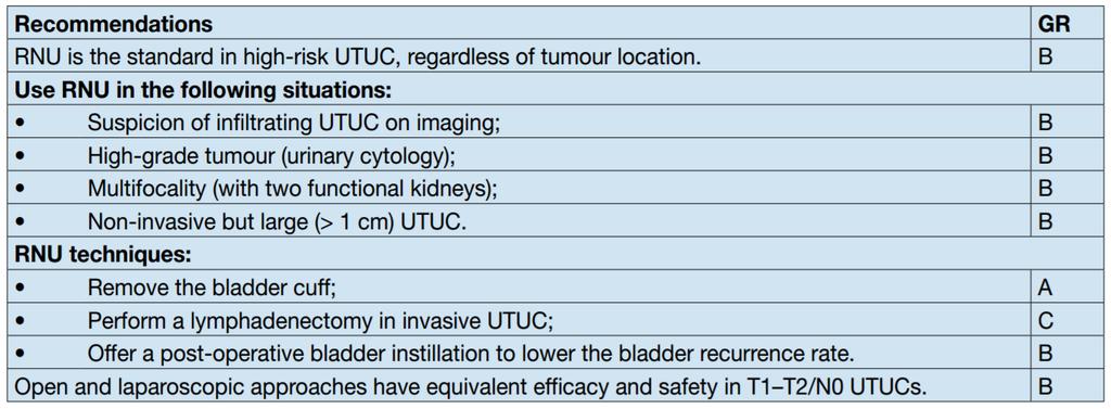 Guidelines EAU για RNU Διακυστική / Εξωκυστική προσπέλαση προτιμότερη της ενδοσκοπικής
