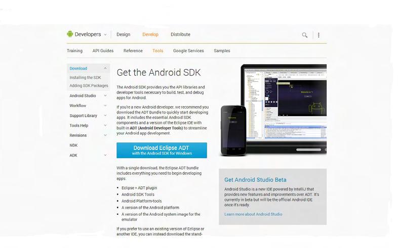 σύνδεση με τον διαχειριστή εικονικών συσκευών του Android SDK, για τη διαχείριση και εκκίνηση των εικονικών συσκευών μέσω γραφικής διεπαφής.