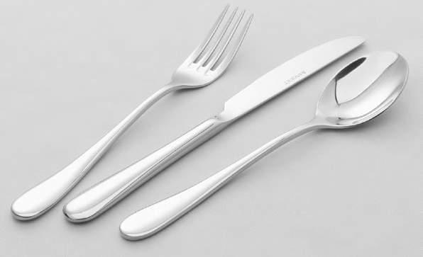 Πιρούνι φαγητού / Dinner fork Μαχαίρι φαγητού / Dinner knife Πιρούνι φρούτου / Dessert fork Κουτάλι φρούτου / Dessert spoon Μαχαίρι φρούτου / Dessert knife Κουτάλι γλυκού