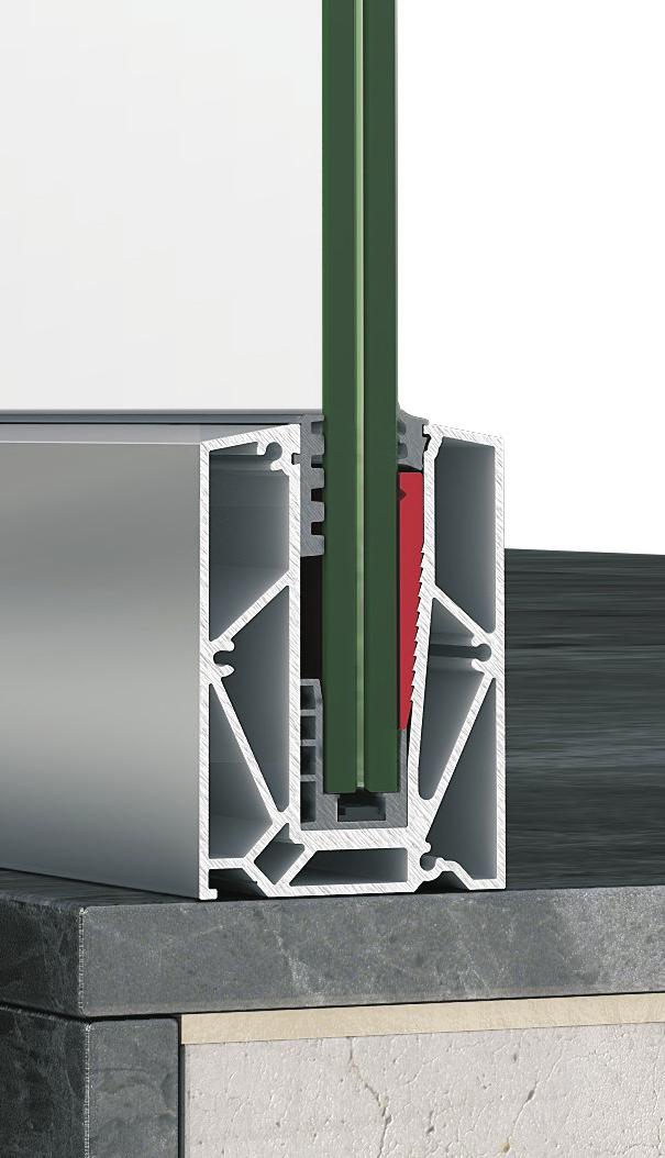 Σύστημα για τοποθέτηση σε δάπεδο On - floor system Typology Characteristics On-floor or in-floor mounting Continuous profile for glass constructions with height up to 1.