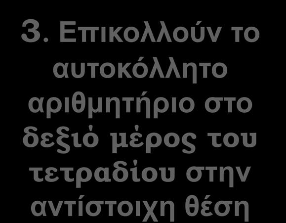 δεξιό μέρος του τετραδίου στην αντίστοιχη