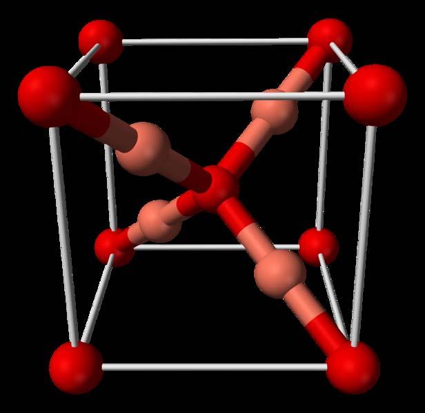 Σχήμα 4.1: μοναδιαία κυψελίδα για το οξείδιο του μονοσθενούς χαλκού. Στην ιστορία της φυσικής ημιαγωγών, το Cu 2 O είναι ένα από τα πιο μελετημένα υλικά.