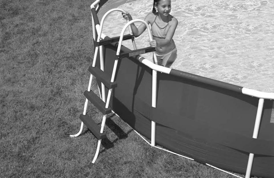 (9IO) 36", 2" & 8" 2-SECTIONS POOL LADDER GREEK 7.5 X 0.