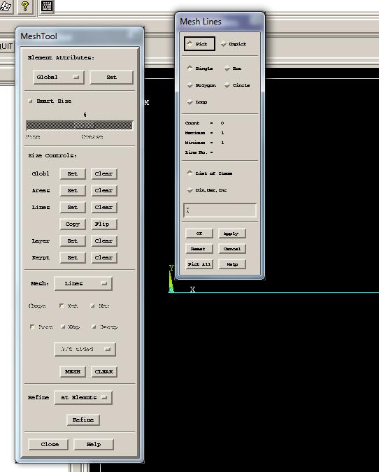 PREPROCESSOR: MESH: Πλεγματοποίηση 2. Επιλογή «Pick» 3.