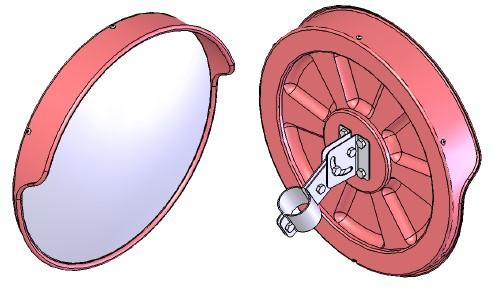 90 /τεμ PARK-S-1580-60 με διάμετρο 60cm Διαθέτει στήριγμα για τοίχο Τιμή: 69.