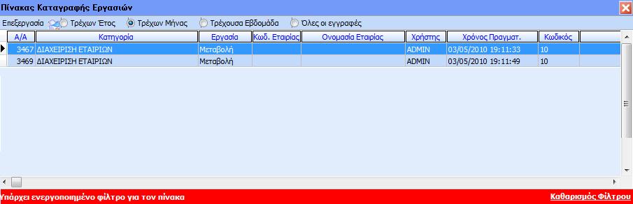 φίλτρων και μόνο οι κινιςεισ που πλθροφν τα κριτιρια που ζχουν κακοριςκεί ςτθν μάςκα των φίλτρων και υπάρχει ενϊ με τθν επιλογι «Άκυρο» κλείνει το παράκυρο χωρίσ να ενεργοποιθκοφν τα