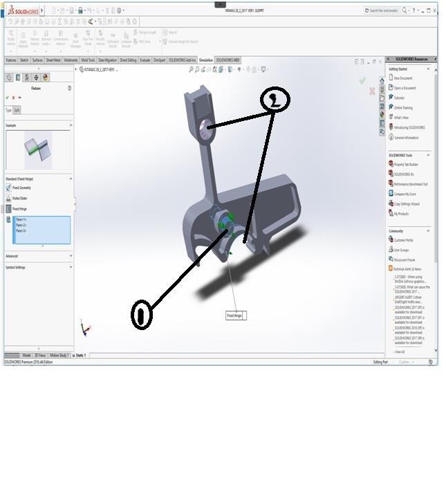 4.2 Υπολογιστική προσομοίωση δοκιμίου 1 με Solidworks 2016 Ξεκινώντας την