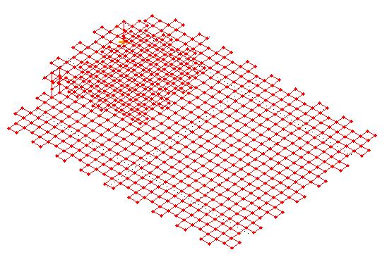 Σχήμα 6.7 Εξωτερικές σχισμές με μεταξύ τους απόσταση 2 segments Η υλοποίηση της διάταξης στο SuperNEC φαίνεται στο σχήμα 6.