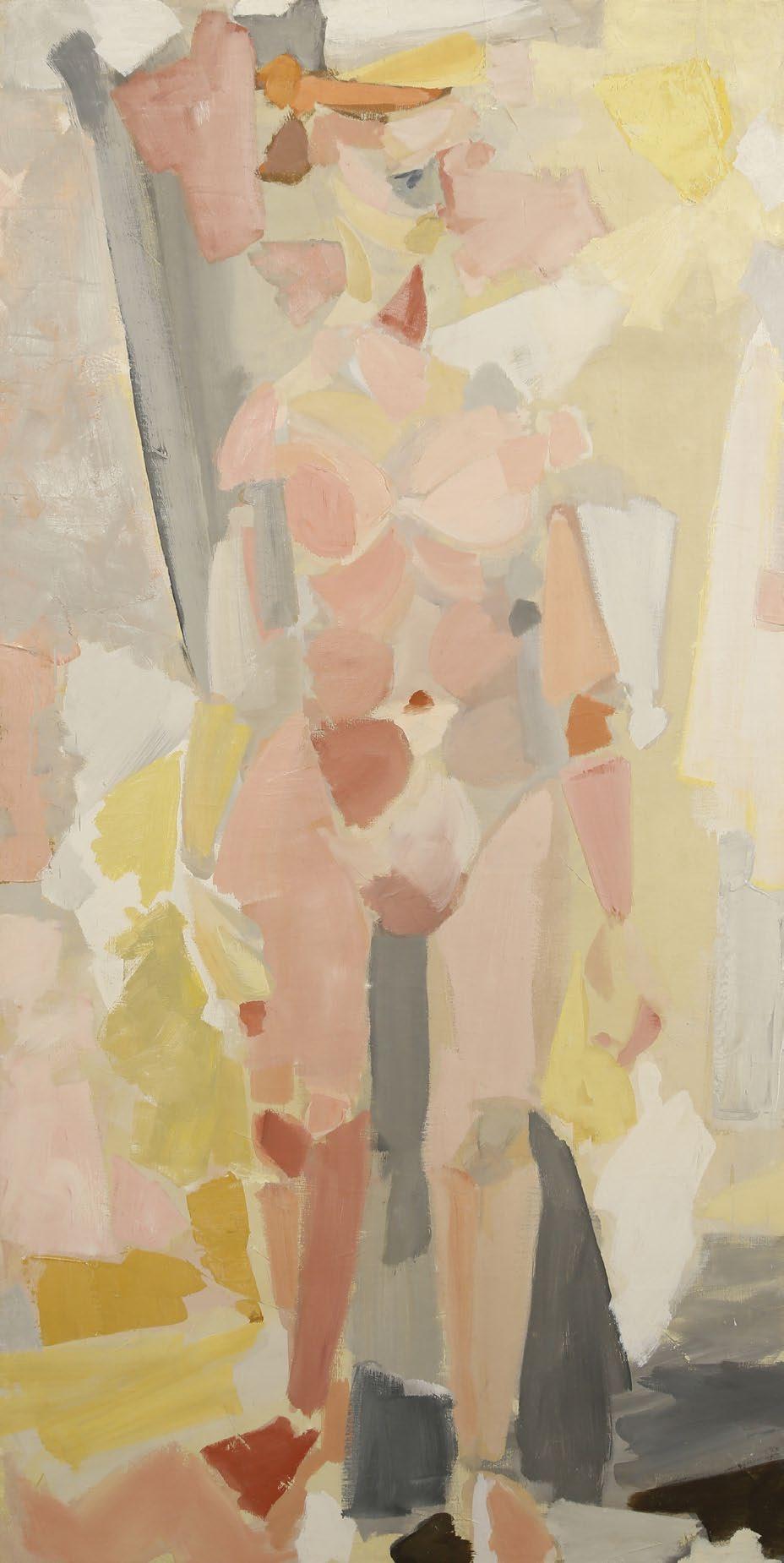 6 Manolis Calliyannis (1923-2010) Composition, Gouache sur papier signé en bas à gauche 46 x 61 cm Γεννημενος στην Λέσβο, ο Καλλιγιαννης ηρθε στο Παρίσι στις αρχές του 1950.