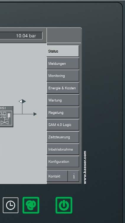 05 Beobachten ZUGRIFFSMODUS Konfguraton Kontakt SIGMA AIR MANAGER 4.0 4 Automatc 7.19 bar Dagram Start: 01.01.2014 00:00:00 End: 31.12.2014 23:59:00 Refresh 0,9% 35% 9% SIGMA AIR MANAGER 4.