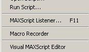 Μενού MAXScript Διαθέτει διαταγές για τη χρήση της MAXScript