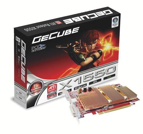 278,00 ден GECUBE X1050 ATI X1050, PCI-Ex16, 128MB DDR2 64-bit, 512MB hyper memory, HDTV-out, DVI, TV-out, engine clock 325MHz, memory clock 400MHz, low profile Шифра: