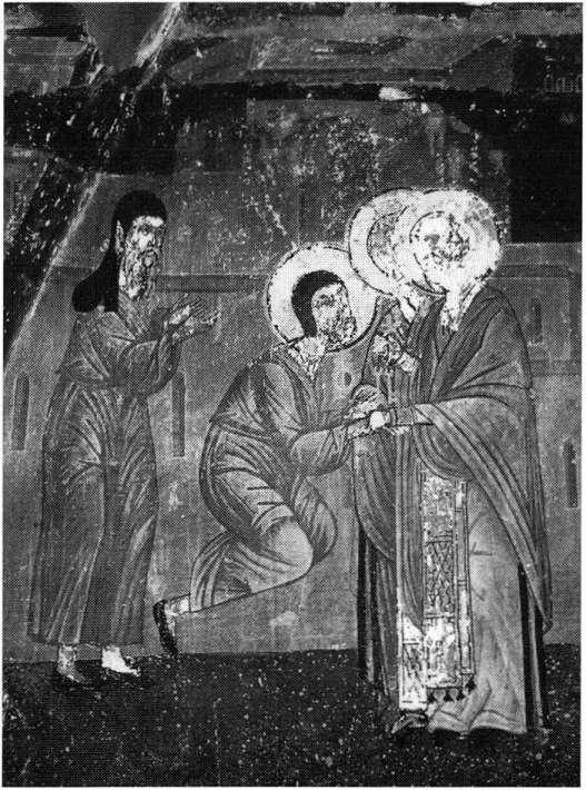 Σκηνές από τον βίο τον αγίου Ιωάννη Χρυσοστόμου (πρώτη σκηνή). Εικ. 2.1. Μ.