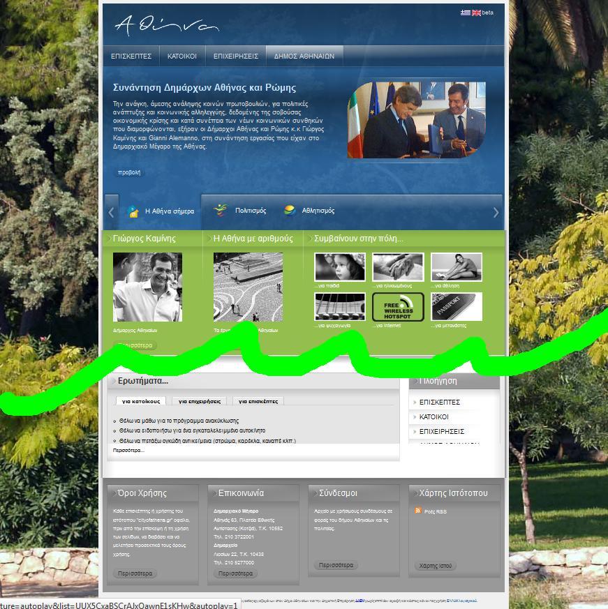 χ, αν κάνετε κλικ στην καρτέλα «ΔΗΜΟΣ ΑΘΗΝΑΙΩΝ» θα σας εμφανίσει την επόμενη εικόνα, όπου βρίσκονται