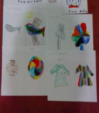 Ζήτησα από τους μαθητές να φτιάξουν μια ζωγραφιά την ίδια με την προηγούμενη, χρησιμοποιώντας όσο περισσότερα χρώματα μπορούν. 3.