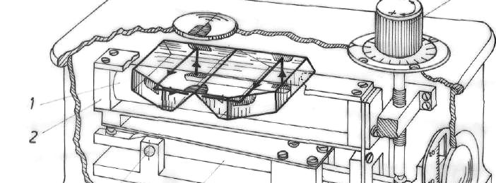 7.. VIŠESTRUKA MERILA Koincienc libela Na slici prestavljena je libela sa mikroskopskim vijkom i sistemom optičkih prizama, koje ovoe slike va kraja mehura u vino polje lupe. Proizvoi je firma Zeiss.
