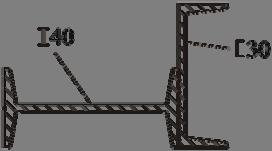 Профил U30: b = 10 cm h = 30 cm A = 58.8 cm 2 J x = 8030 cm 4 J y = 49.