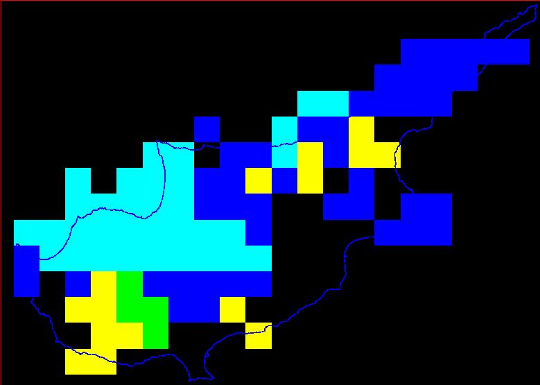 ΣΧΗΜΑ-1: Χάρτης αεροσωµατιδιακής ρύπανσης (οπτικό πάχος αερολυµάτων) από δορυφορικήεικόνα MODIS
