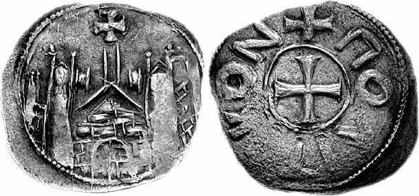 34 Политикон је, како својом иконографијом, тако и натписом, у потпуности одударао од новца кованог у Византији, носећи снажан печат западног новчарства.