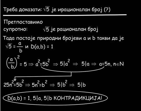 Но, ред је да ученике упознамо и са другим бројевима који нису рационални.