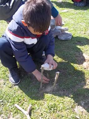 Ομαδικές δημιουργίες έργων land art Η δραστηριότητα ολοκληρώθηκε με πλήθος