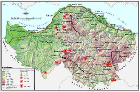 Η συνολική έκταση της περιοχής έρευνας ανέρχεται περίπου σε 94 km 2, ενώ περιλαµβάνει τους διευρυµένους δήµους Πατρέων, Ρίου, Φαρρών, Μεσσάτιδος, Ερινεού και την κοινότητα Λεοντίου.