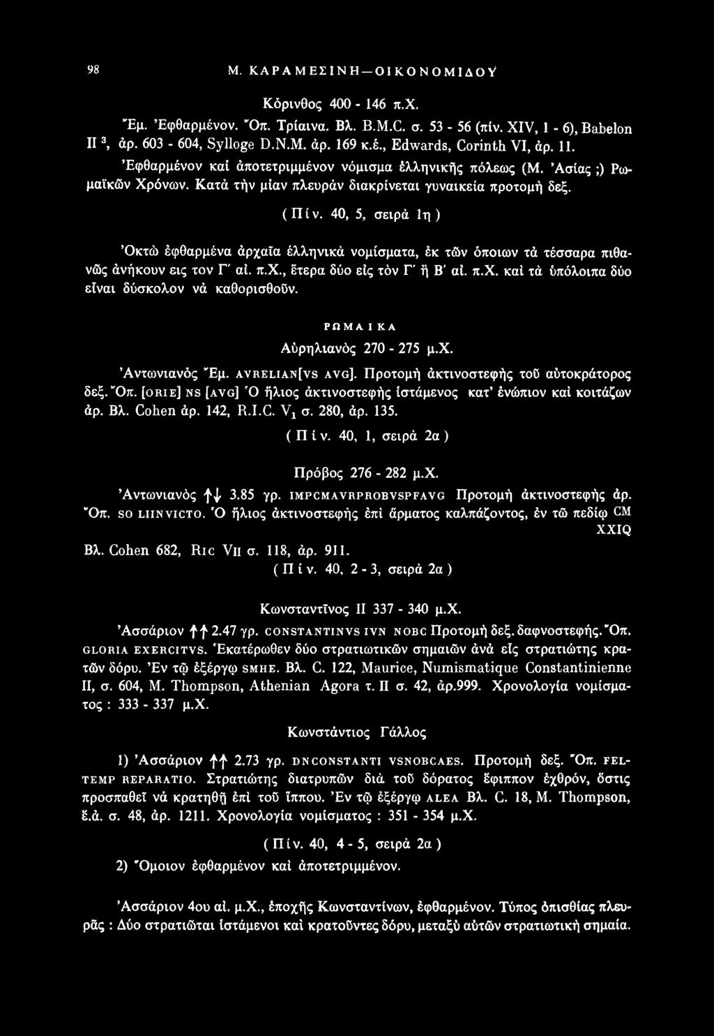 142, R.I.C. Υ1 σ. 280, άρ. 135. (Πίν. 40, 1, σειρά 2α) Πρόβος 276-282 μ.χ. Άντωνιανός Η 3.85 γρ. impcmavrprobvspfavg Προτομή άκτινοστεφής άρ. Όπ. so liinvicto.