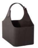 for laundry information With two eyelets Material: faux leather DIM 240 x 320 x 20-40 mm Material: