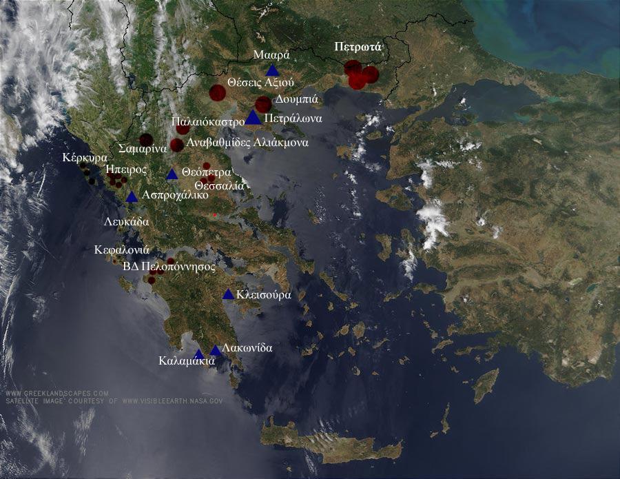 Χάρτης 2 Στεγασμένες και υπαίθριες θέσεις της Παλαιολιθικής Στη Θεσσαλία έχουν εντοπιστεί επίσης υπαίθριες θέσεις που χρονολογούνται στην Κατώτερη και στη Μέση Παλαιολιθική, ενώ παράλληλα έχει