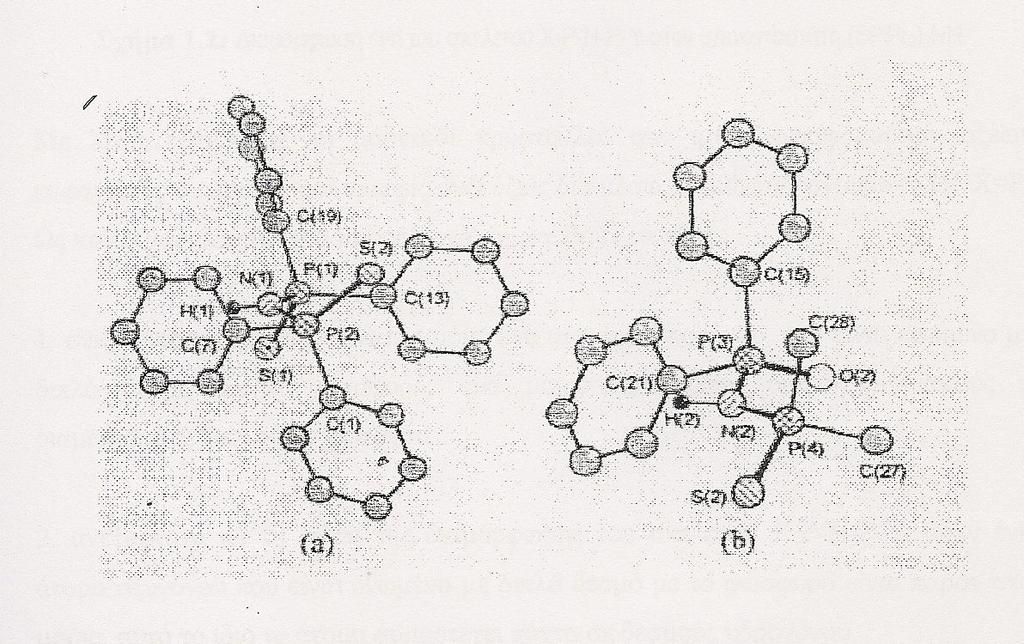 Από τη σύµβαση αυτή οι περισσότεροι σκελετοί Χ-Ρ-Ν-Ρ-Υ µε διαµόρφωση anti, έχουν τοποθετηµένα τα άτοµα των χαλκογόνων σε αντίθετες θέσεις του επιπέδου ΡνΡ, όπως π.χ. ο υποκαταστάτης (SPPh 2 ) 2 NH, (Σχήµα 12.