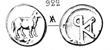 Τα συμπλέγματα των λατινικών και ελληνικών γραμμάτων μεταξύ των δύο όψεων των νομισμάτων δηλώνουν το