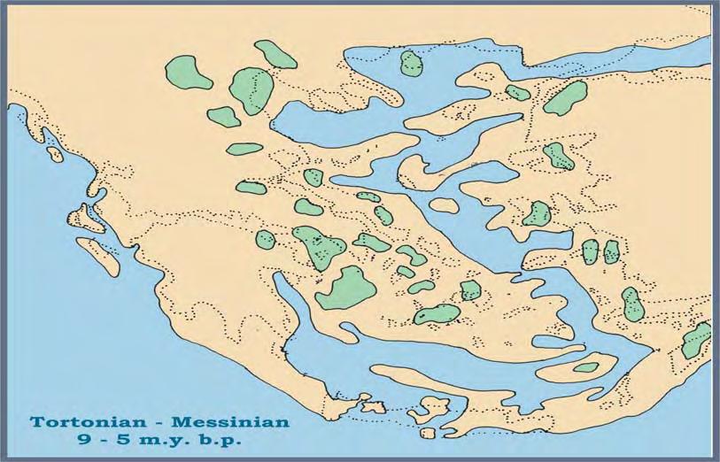 Κατά το Πλειστόκαινο (περίπου πριν από 800.000 χρόνια) τα νησιά του Ιονίου εν μέρει είναι συνδεμένα με την ηπειρωτική Ελλάδα.