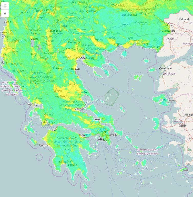 Χάρτες για τον κίνδυνο διάβρωσης διαθέσιμη από τις ευρωπαϊκές εδαφολογικές βάσεις δεδομένων περιγράφει τον