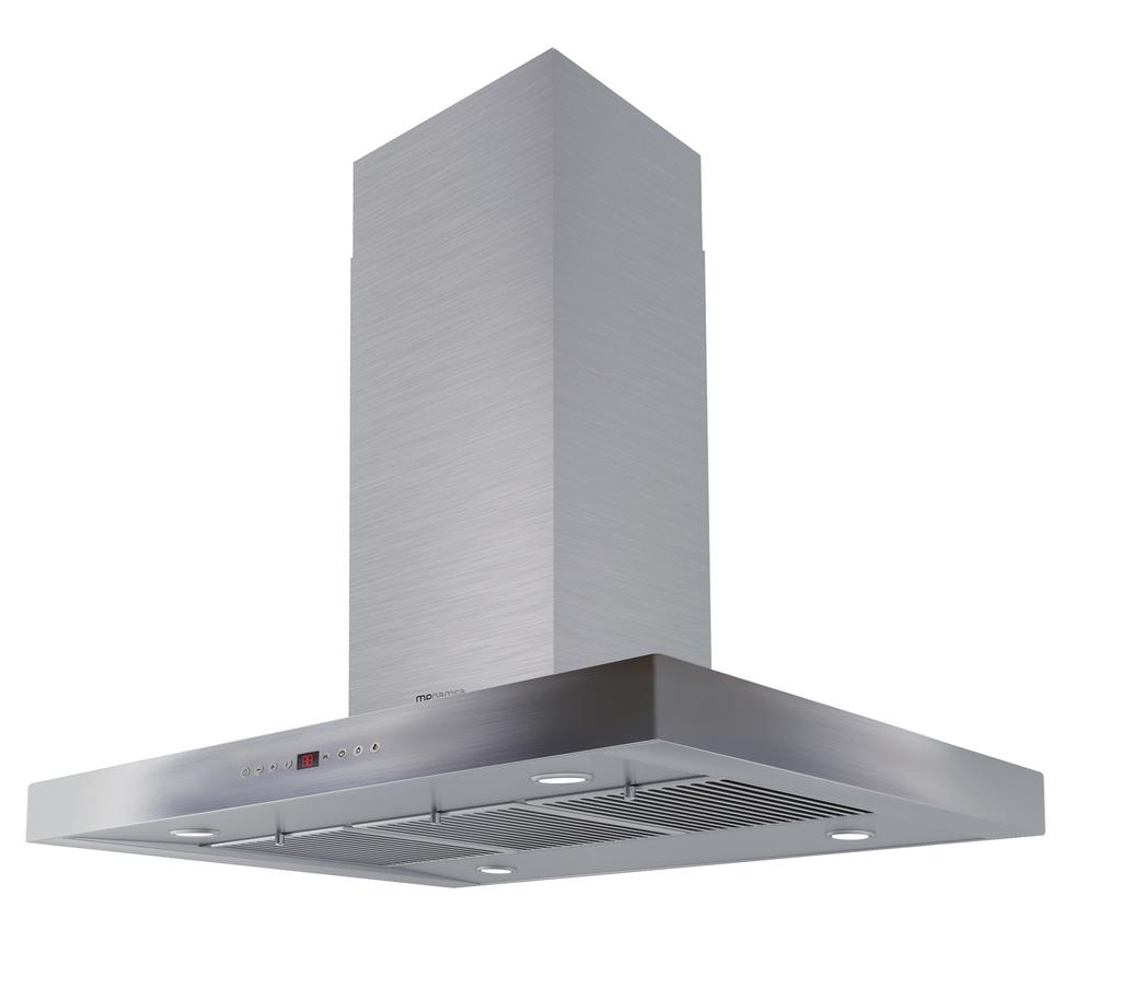 Κεντρική Καμινάδα Stilo Green Power Isla 09994 78, 96,00 Τηλεχειριστήριο 000,66 64,00 90cm Ηλεκτρονικός