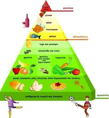 Διατροφική Πυραμίδα και ομάδες τροφίμων Η Μεσογειακή διατροφή είναι ένα είδος διατροφής που ακολουθούν πολλές χώρες της Μεσογείου και χαρακτηρίζεται από άφθονη κατανάλωση φρούτων, λαχανικών,
