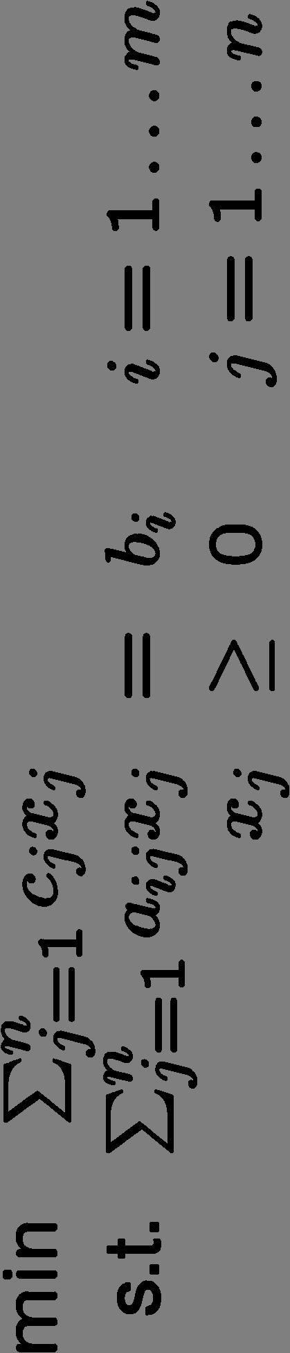 Περιορισμοί: (m n)-πίνακας A, m-διάνυσμα b.