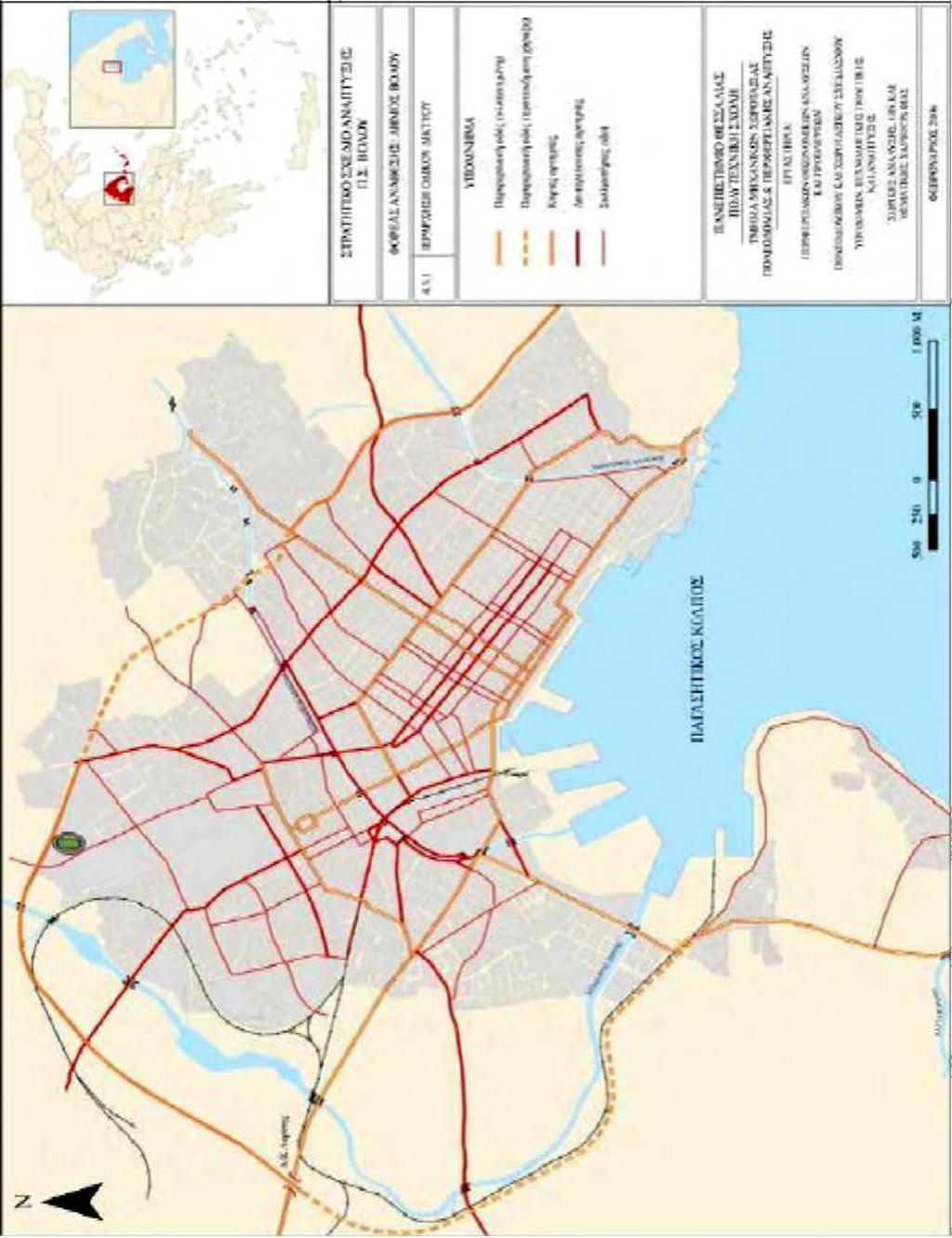Χάρτης 1: Ιεράρχηση οδικού δικτύου Π.Σ.