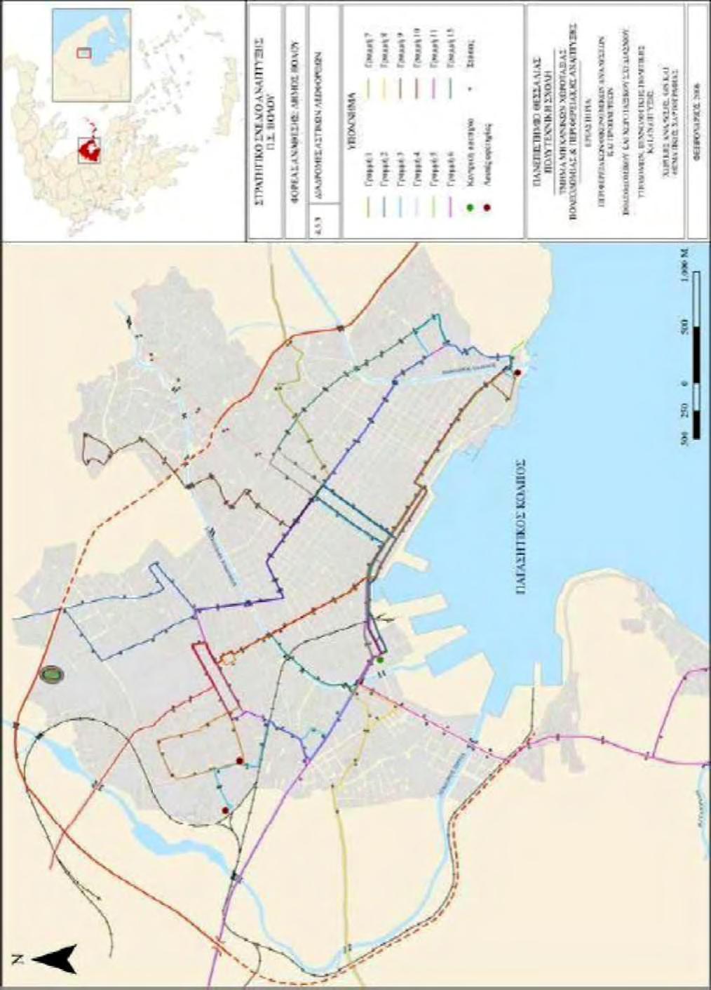 Χάρτης 2: Διαδρομές αστικών λεωφορείων Π.